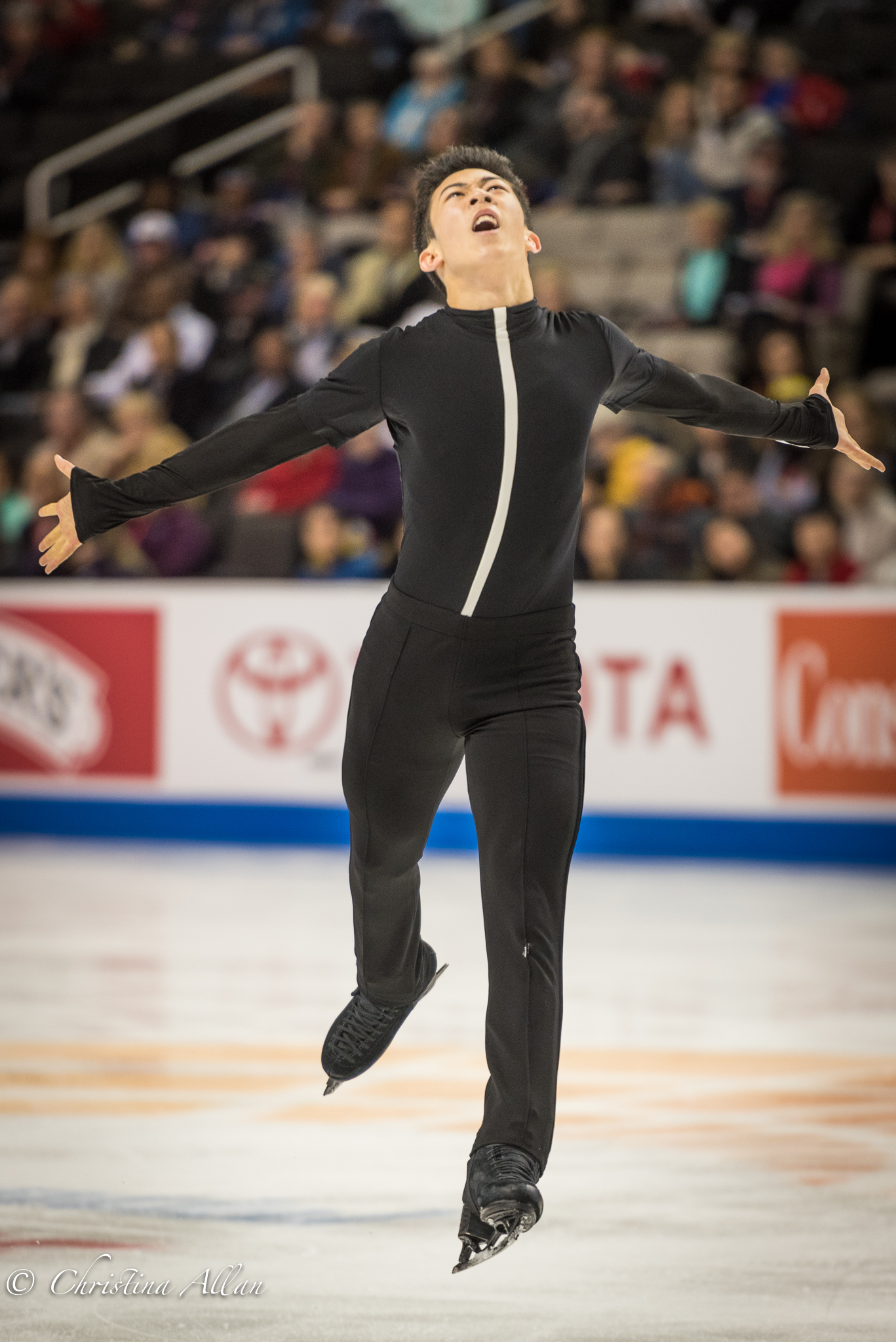 Nathan Chen performs during his long program