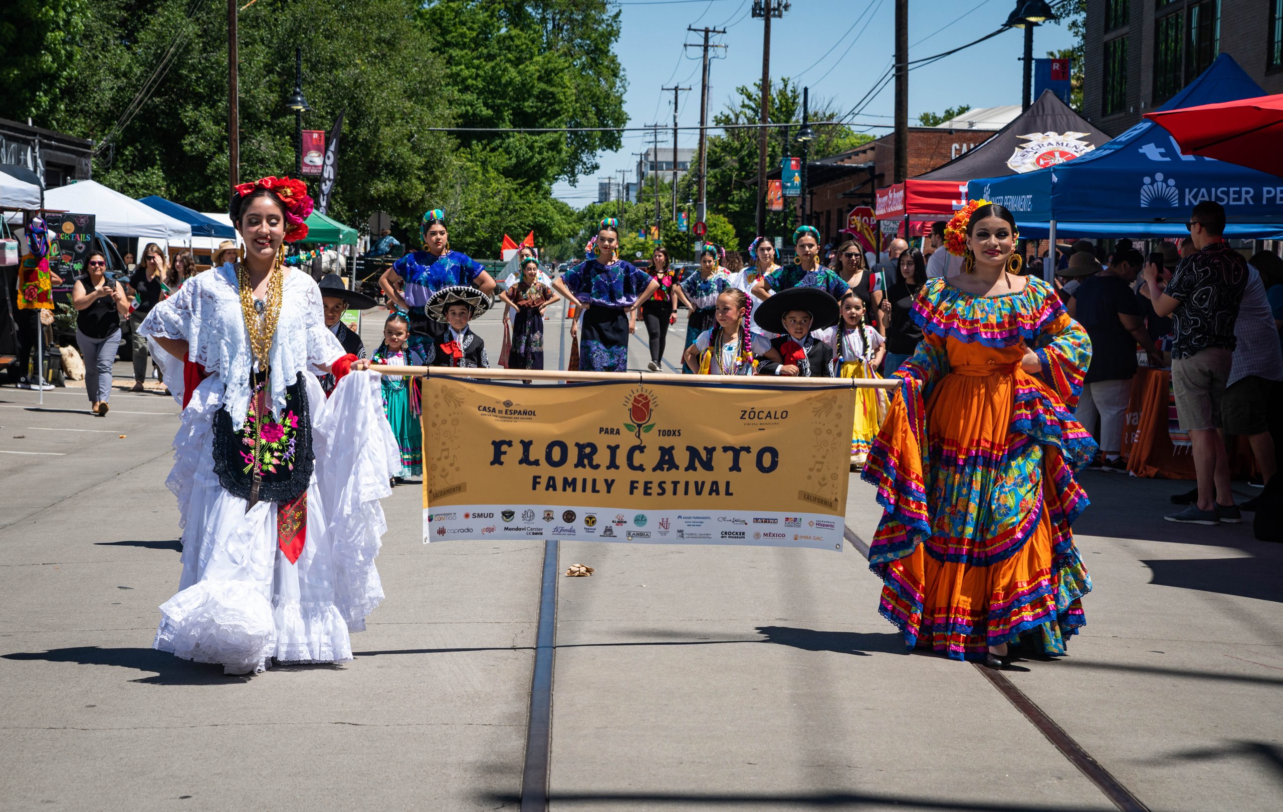 sacramento, california, mexican culture, event, floricanto family festival, banner, parade