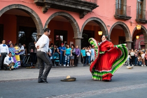 Dancers, folklorico, outside, plaza, colorful, tlaquepaque, mexico, guadalajara