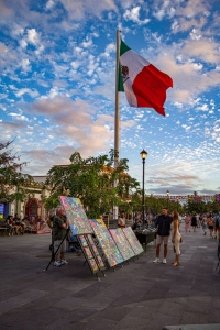 artwalk with flag, Baja California Sur, Los Cabos,mexico, arts, art scene, san jose del cabo, travel photography, culture, lesbian photographer